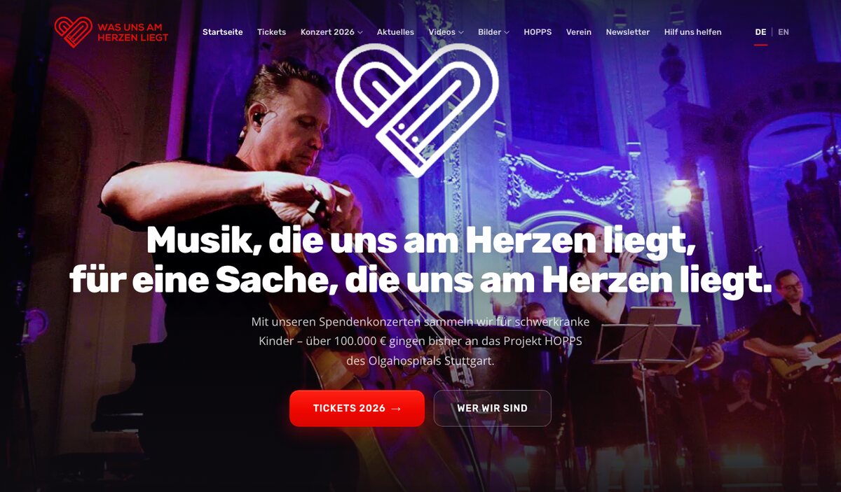 The new website of Was uns am Herzen liegt